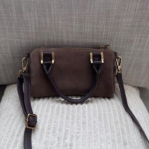 Brandy Melville Brown Suede Crossbody Handbag